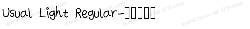 Usual Light Regular字体转换